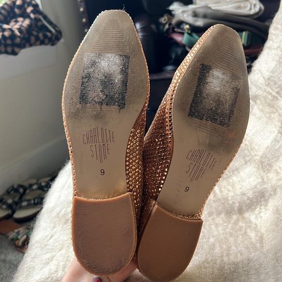 Charlotte Stone Calvin Mules in Camel crystals SAMPLE SALE RARE - Picture 4 of 4